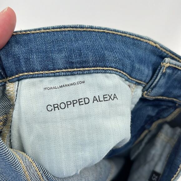 7 for all mankind Women's Cropped Alexa Jeans - Light Wash - 25 - New with tags - Picture 5 of 9